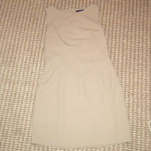 Karen Scott tan sheath work dress